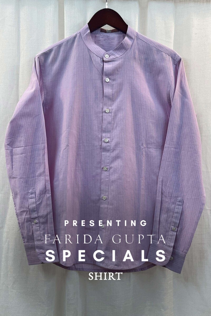 FG Specials: 1 Of 1- Men's Purple Handcrafted Cotton Shirt