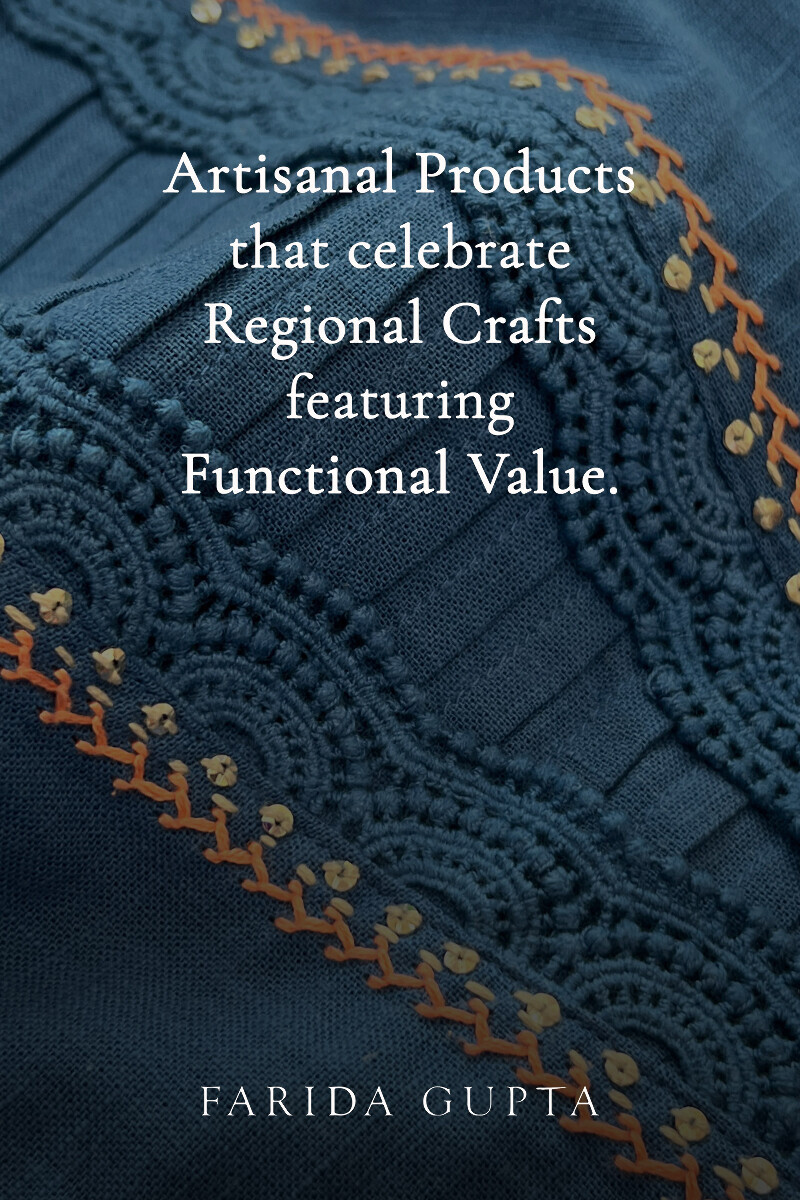 Blue Handcrafted Straight Gauze Slub Kurta