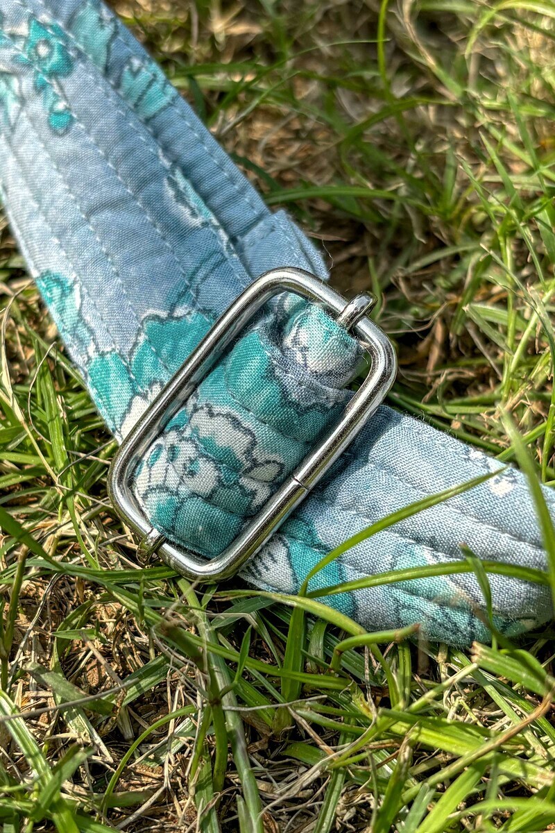 Grey Hand Block Printed Cotton Backpack