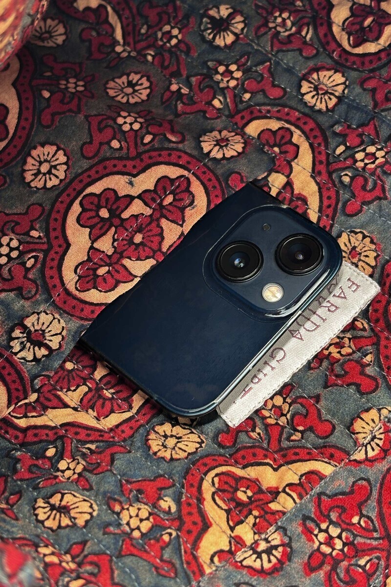 Blue Hand Block Printed Cotton Cross Body Bag