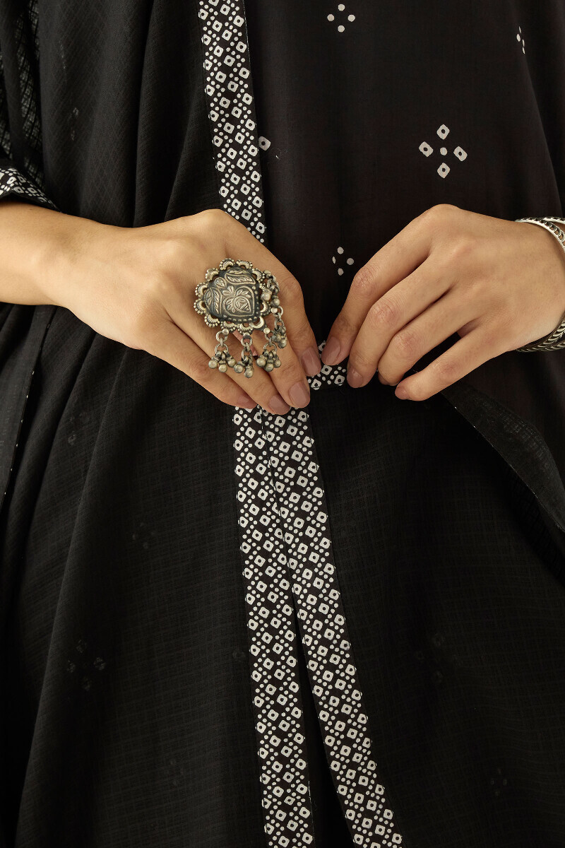Black Handcrafted Kota Dupatta