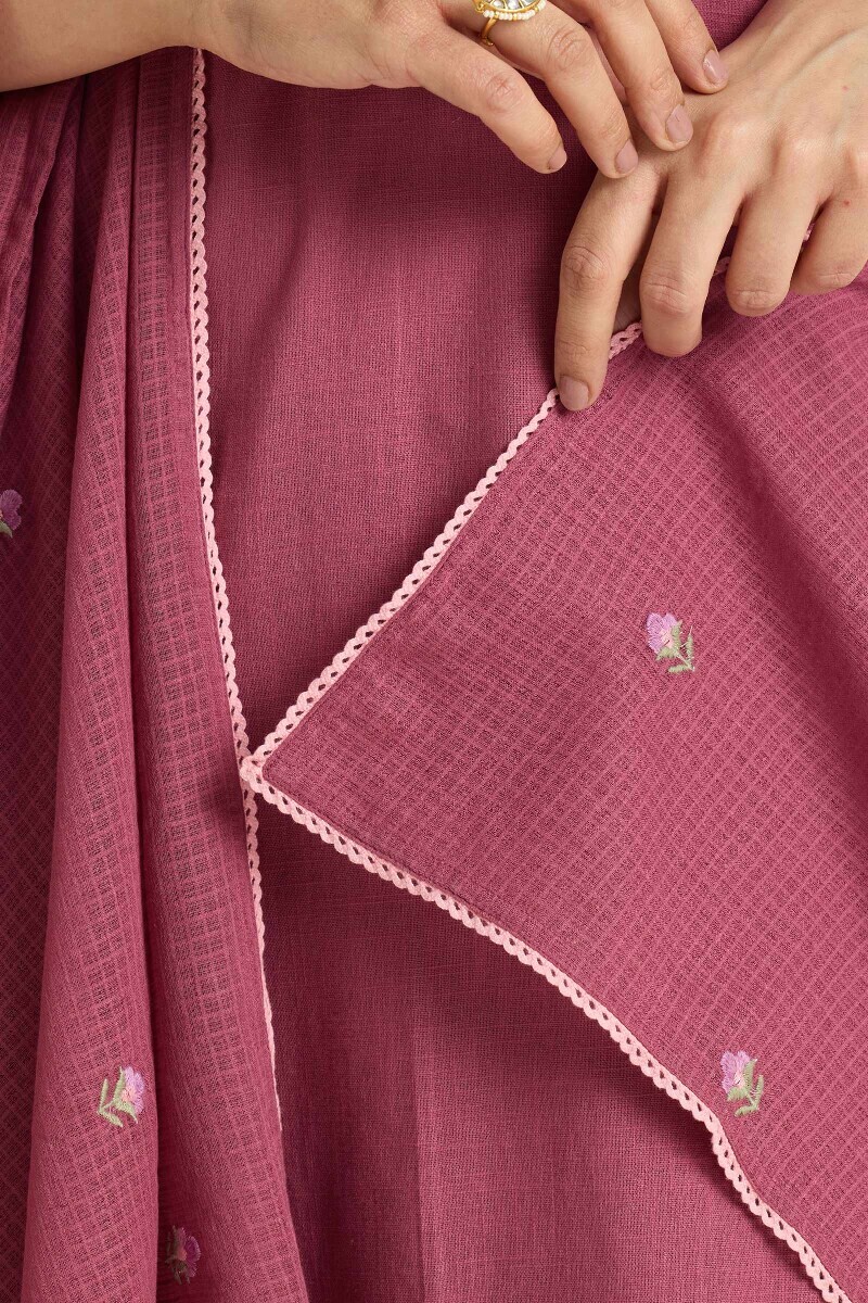Purple Handcrafted Kota Dupatta