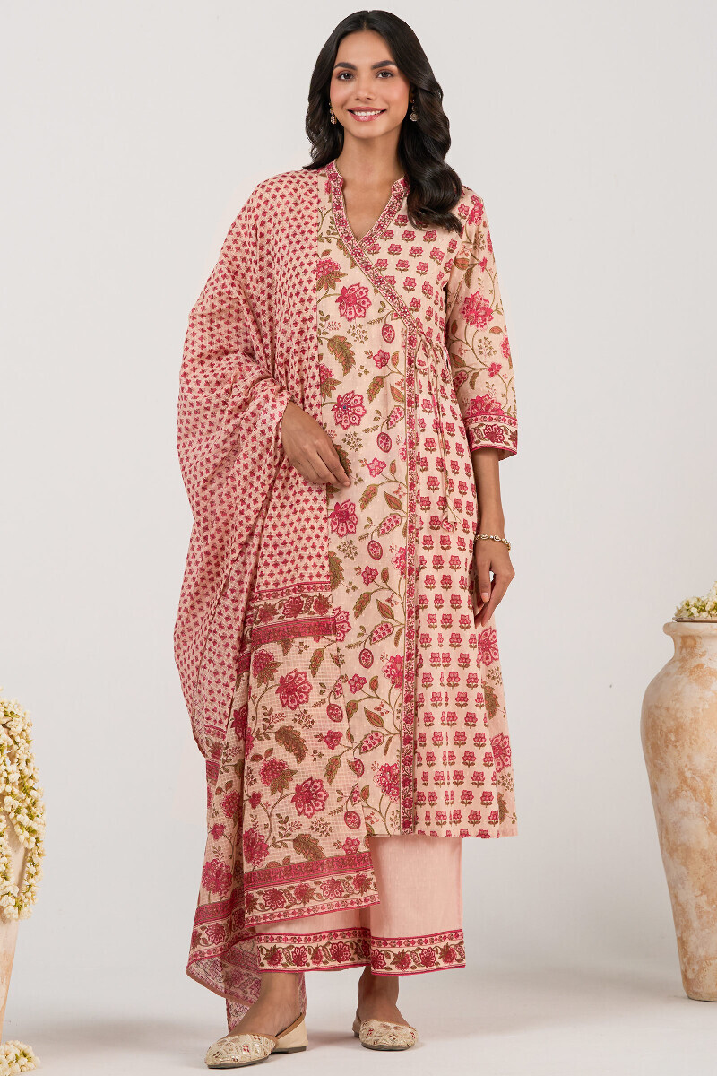 Pink Handcrafted Ram Buta Farsi