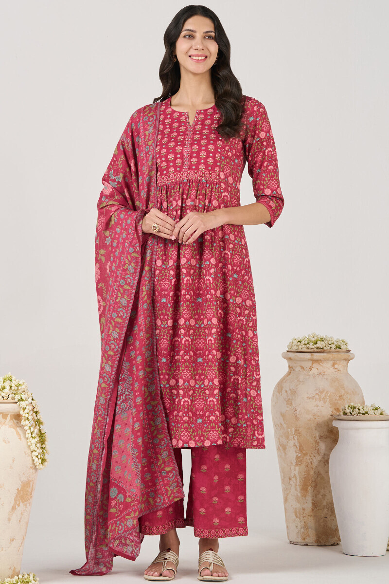 Pink Printed Cotton Farsi