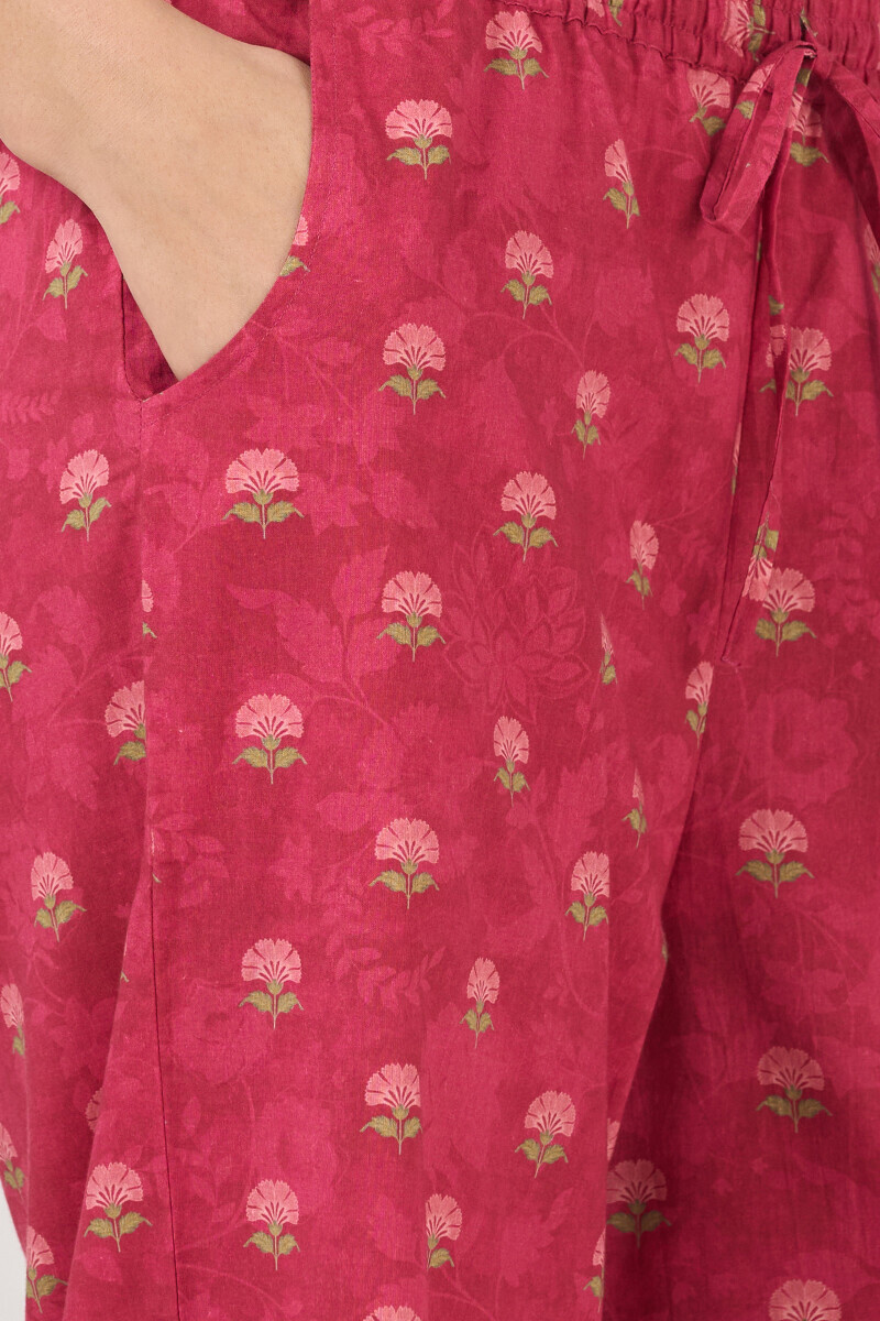 Pink Printed Cotton Farsi