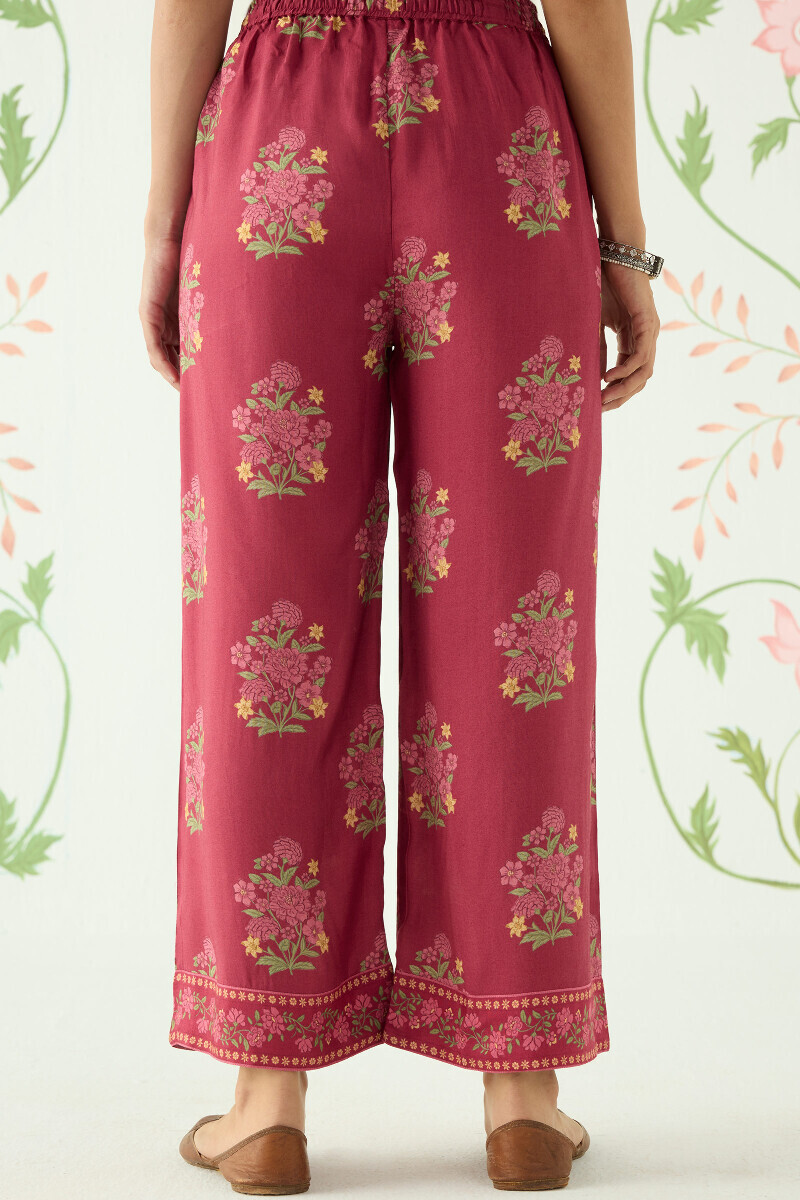 Pink Printed Viscose Farsi