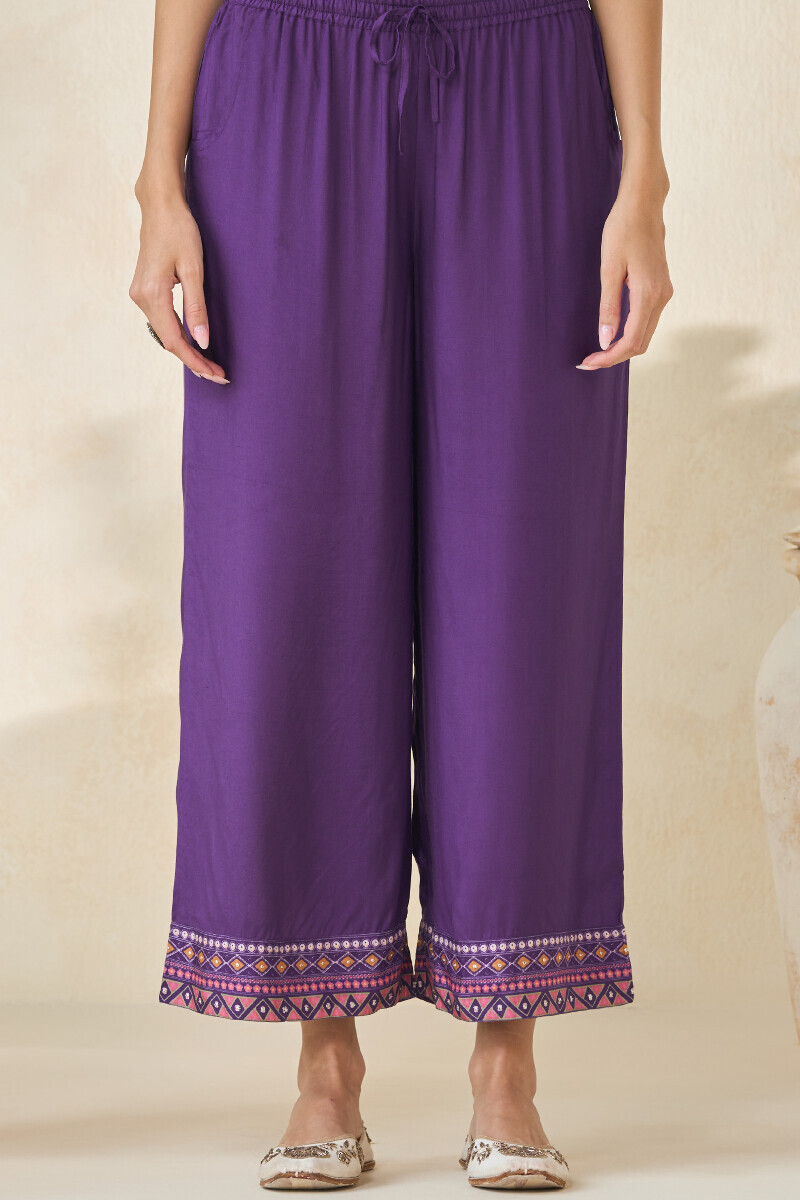 Purple Handcrafted Viscose Farsi