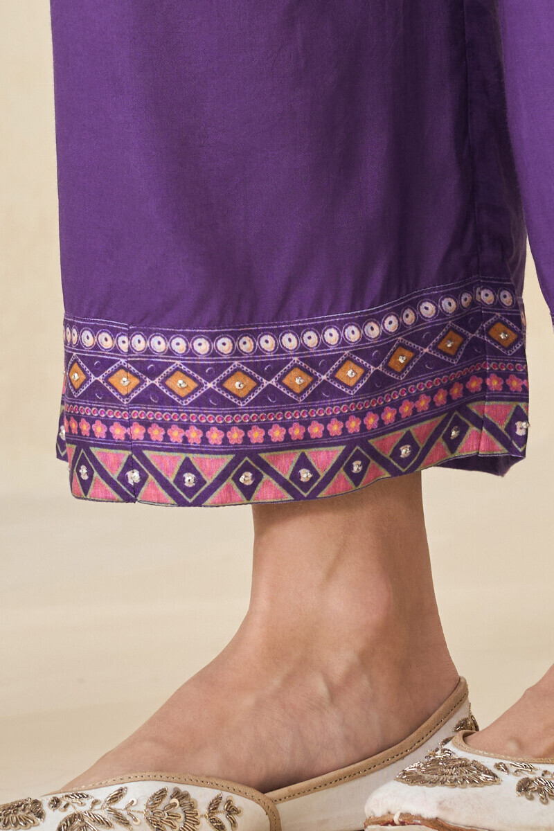 Purple Handcrafted Viscose Farsi