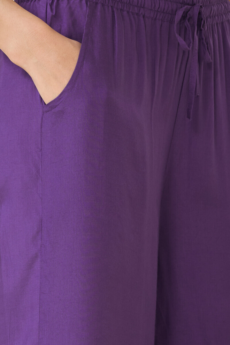 Purple Handcrafted Viscose Farsi