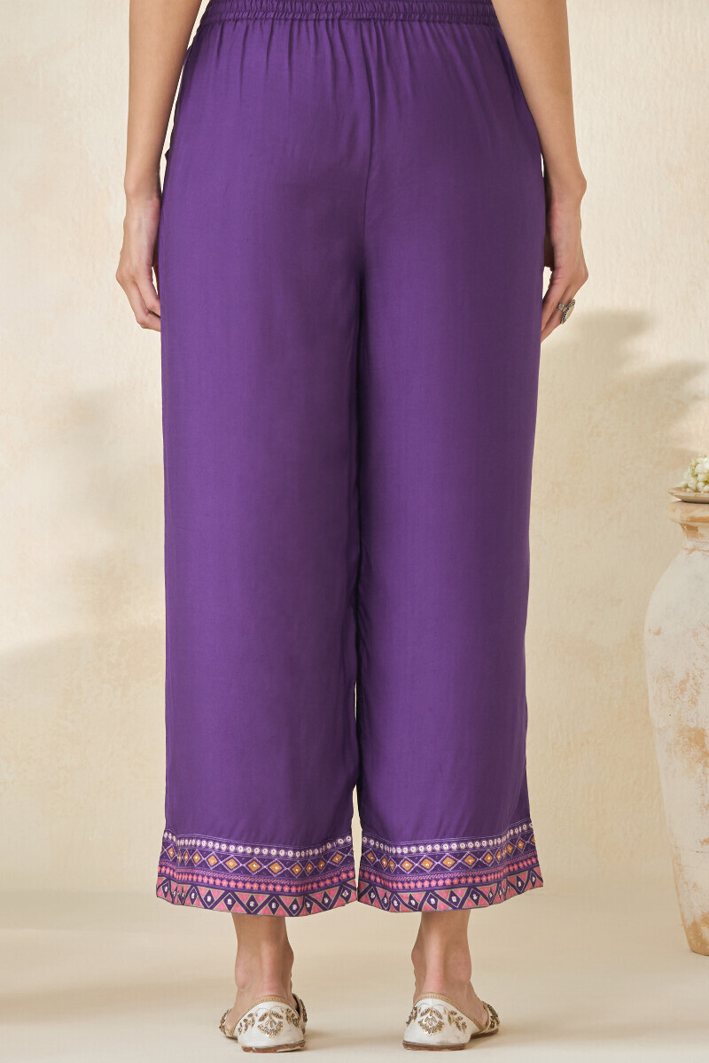 Purple Handcrafted Viscose Farsi
