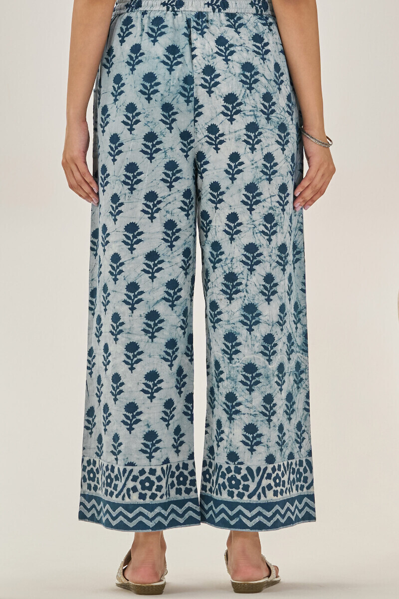 Indigo Hand Block Printed Cotton Farsi