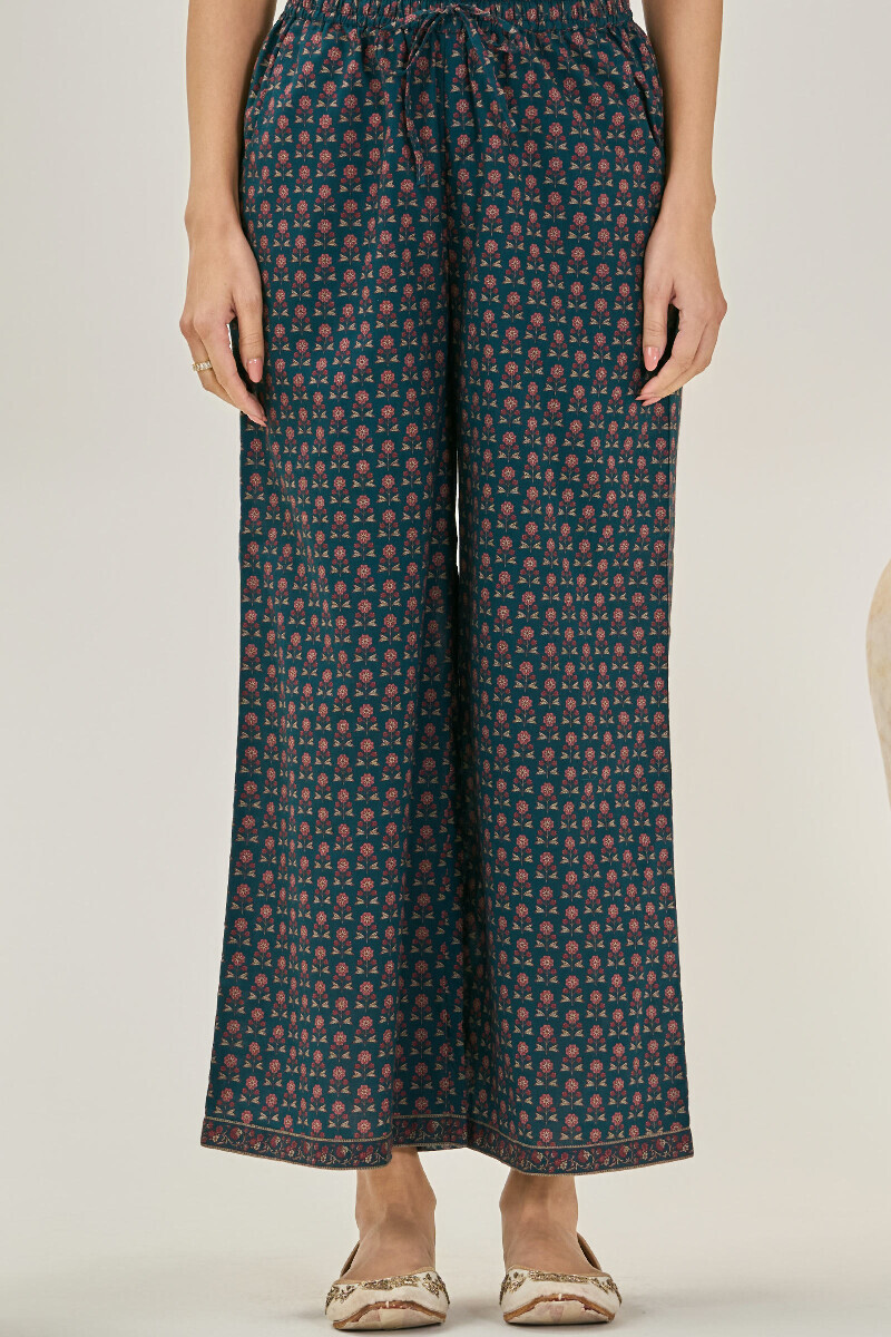 Blue Printed Cotton Farsi