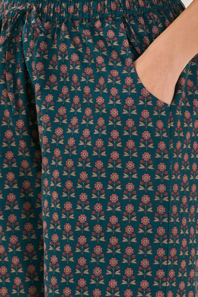 Blue Printed Cotton Farsi