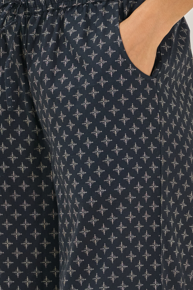 Black Printed Cotton Farsi