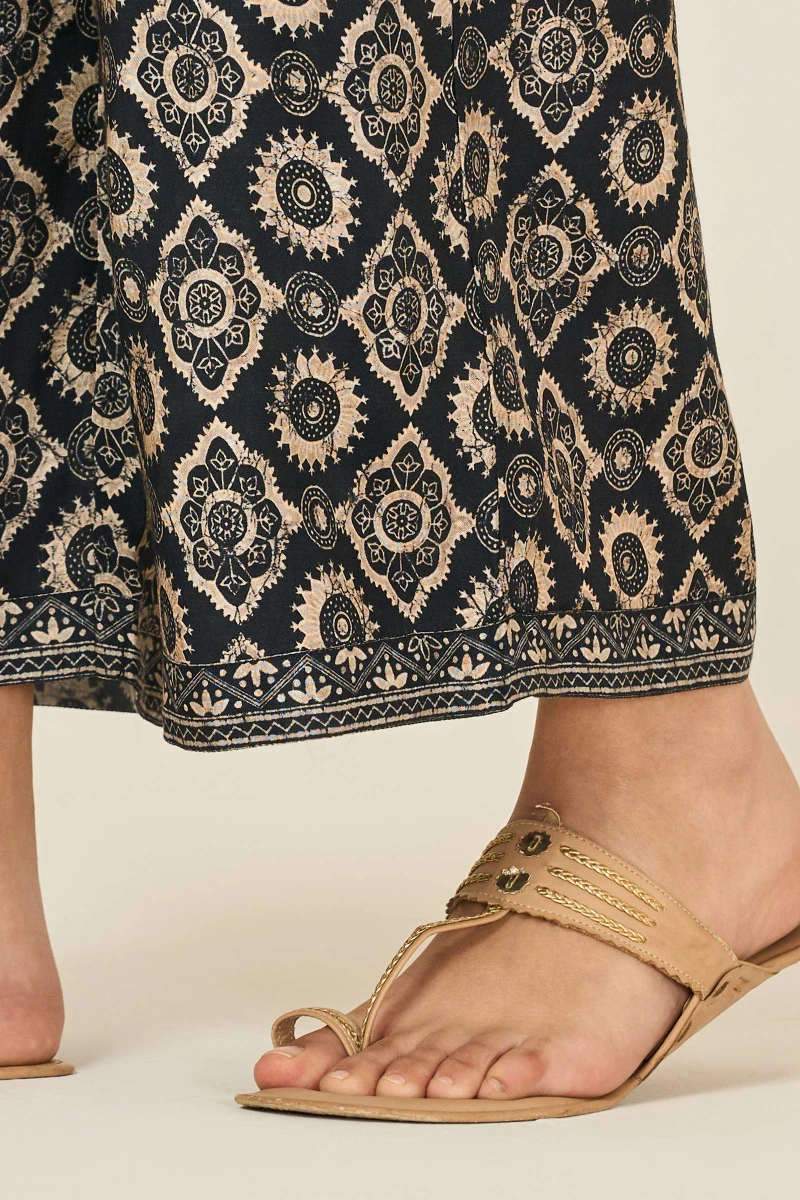 Black Printed Viscose Farsi