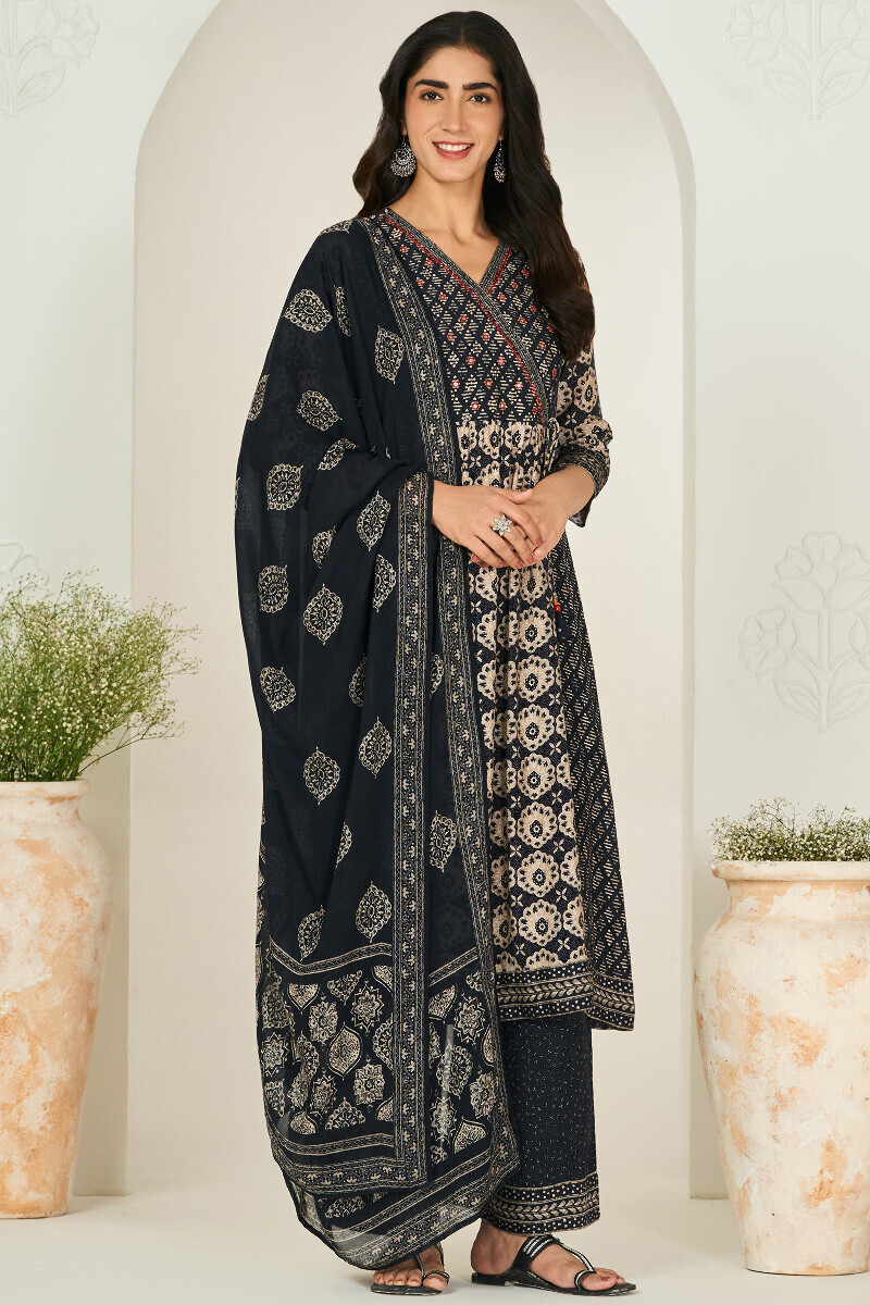 Black Printed Viscose Farsi