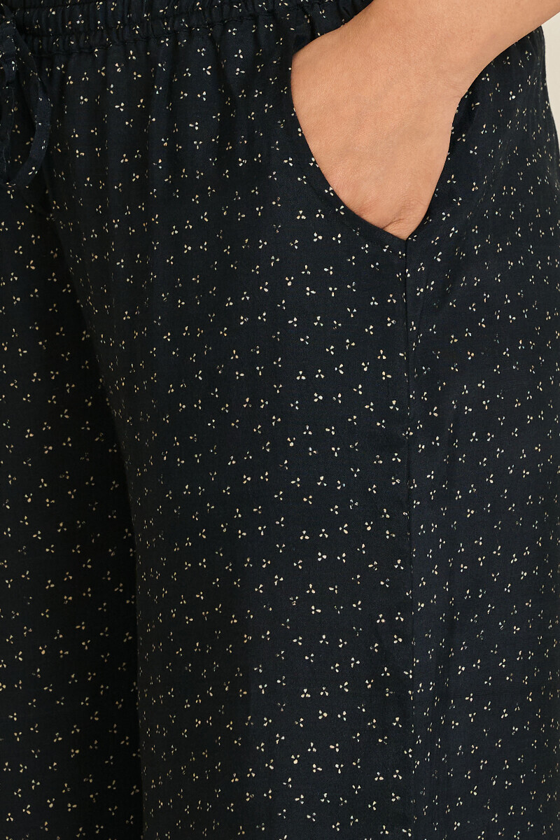 Black Printed Viscose Farsi