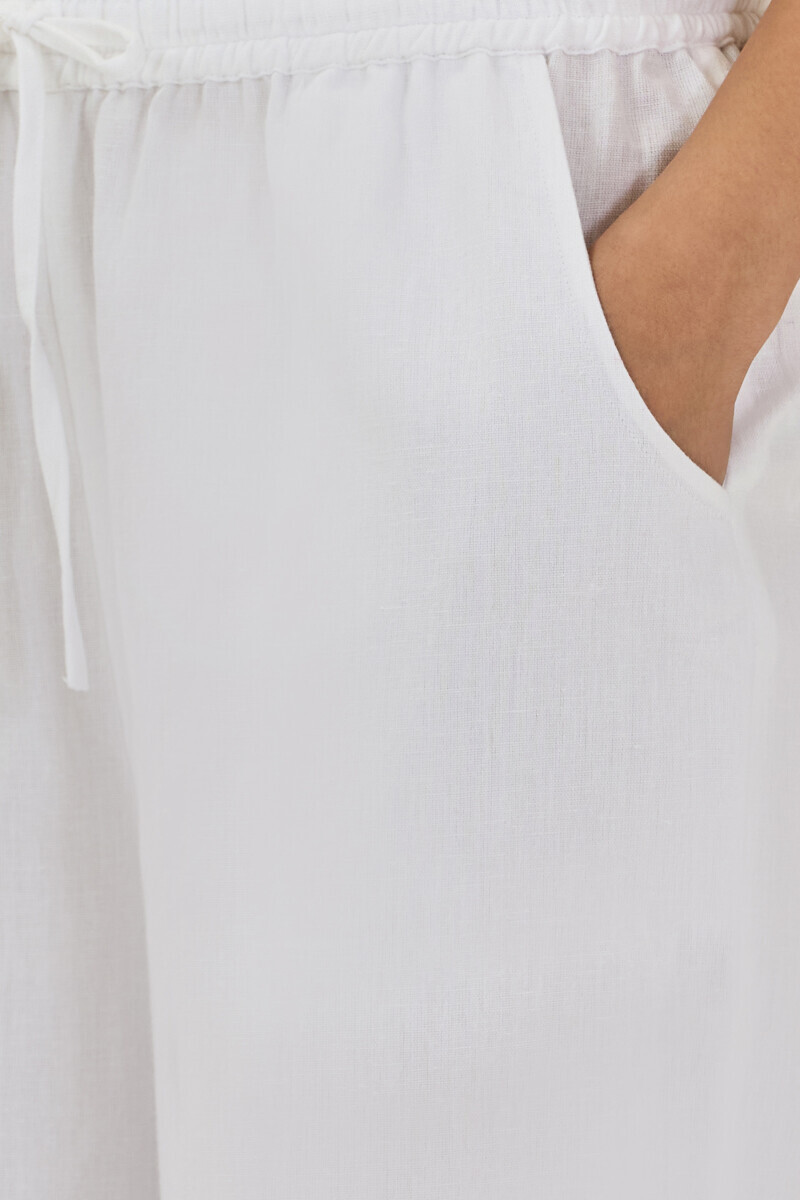 White Handcrafted Cotton Flax Farsi