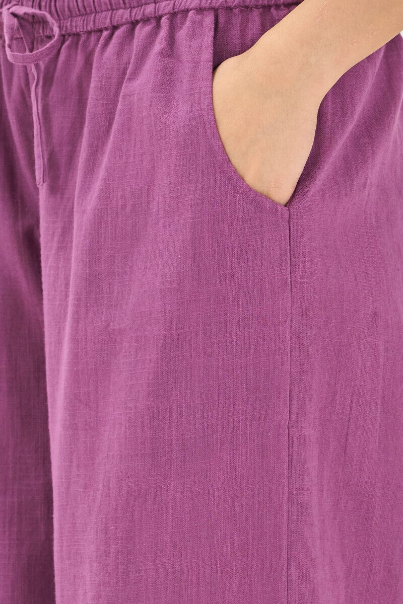 Purple Handcrafted Gauze Slub Farsi