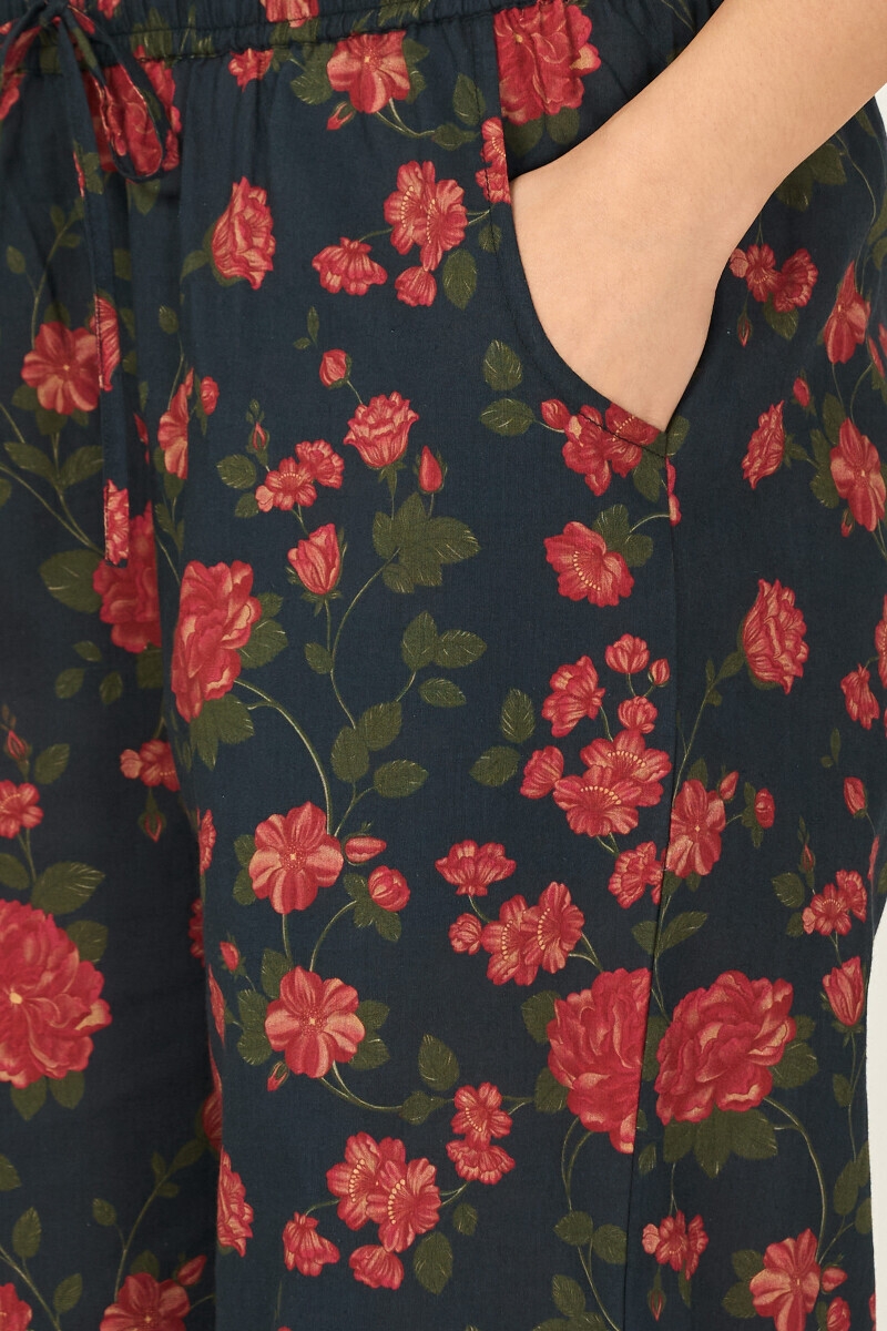 Black Printed Cotton Farsi