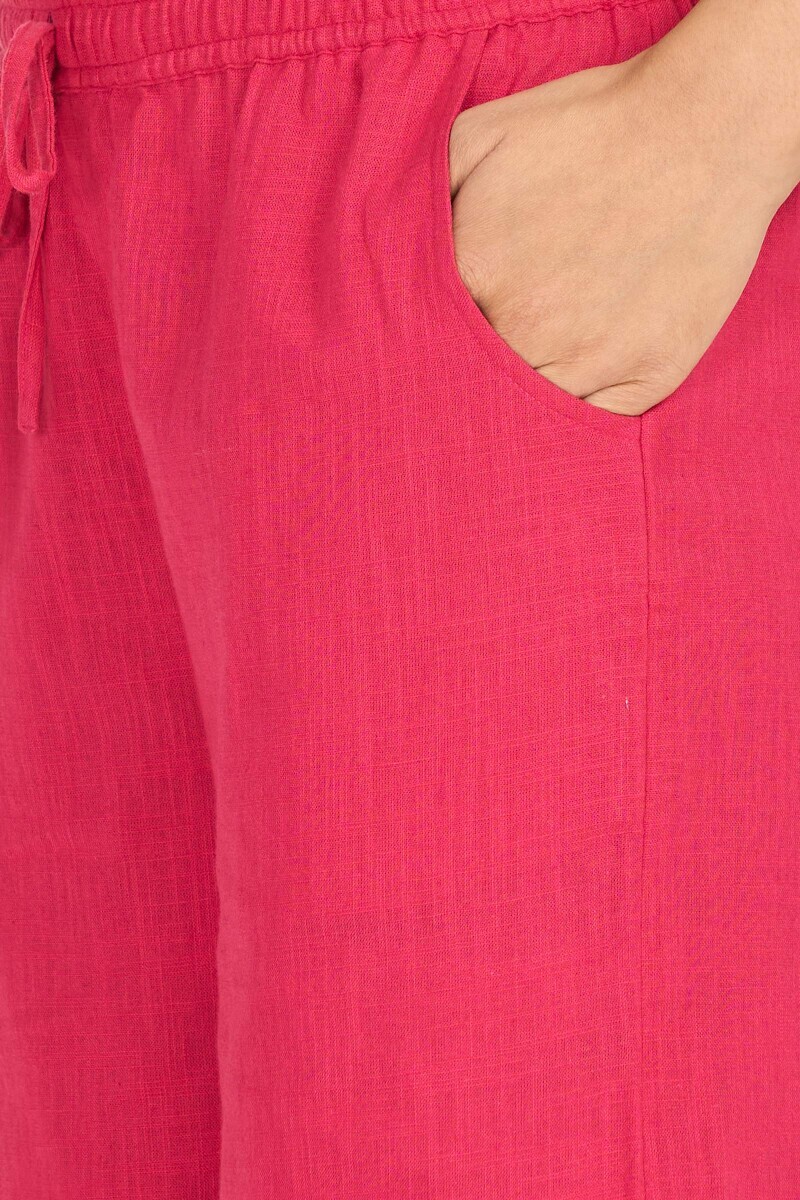 Pink Handcrafted Gauze Slub Farsi
