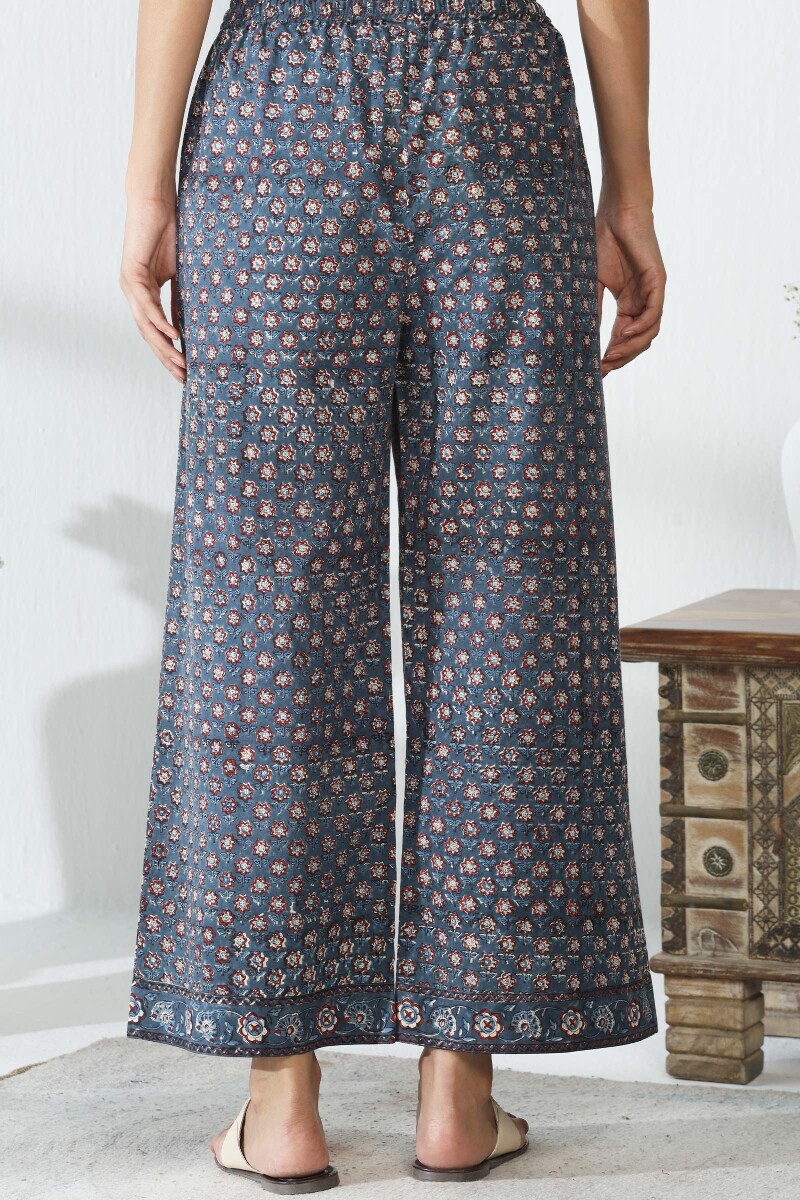 Indigo Hand Block Printed Cotton Farsi