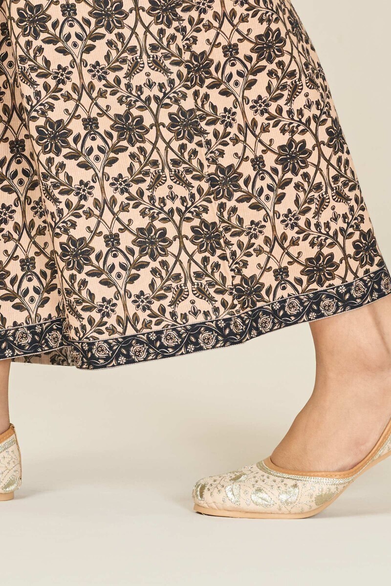 Beige Printed Cotton Farsi