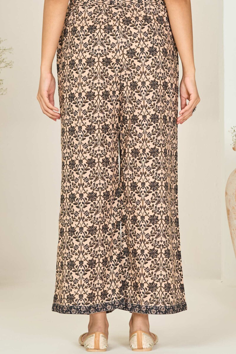 Beige Printed Cotton Farsi