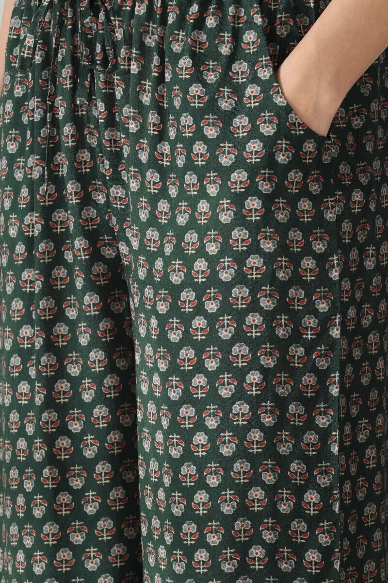 Green Printed Viscose Farsi