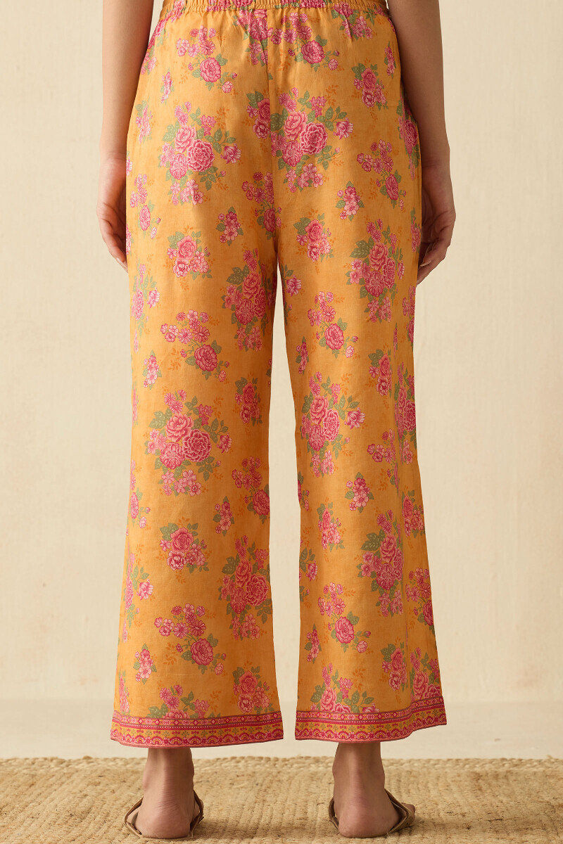 Mustard Printed Cotton Farsi