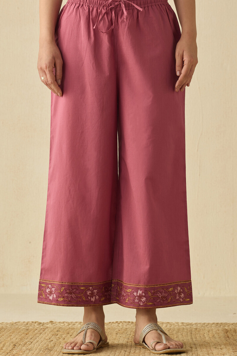 Mauve Handcrafted Cotton Farsi