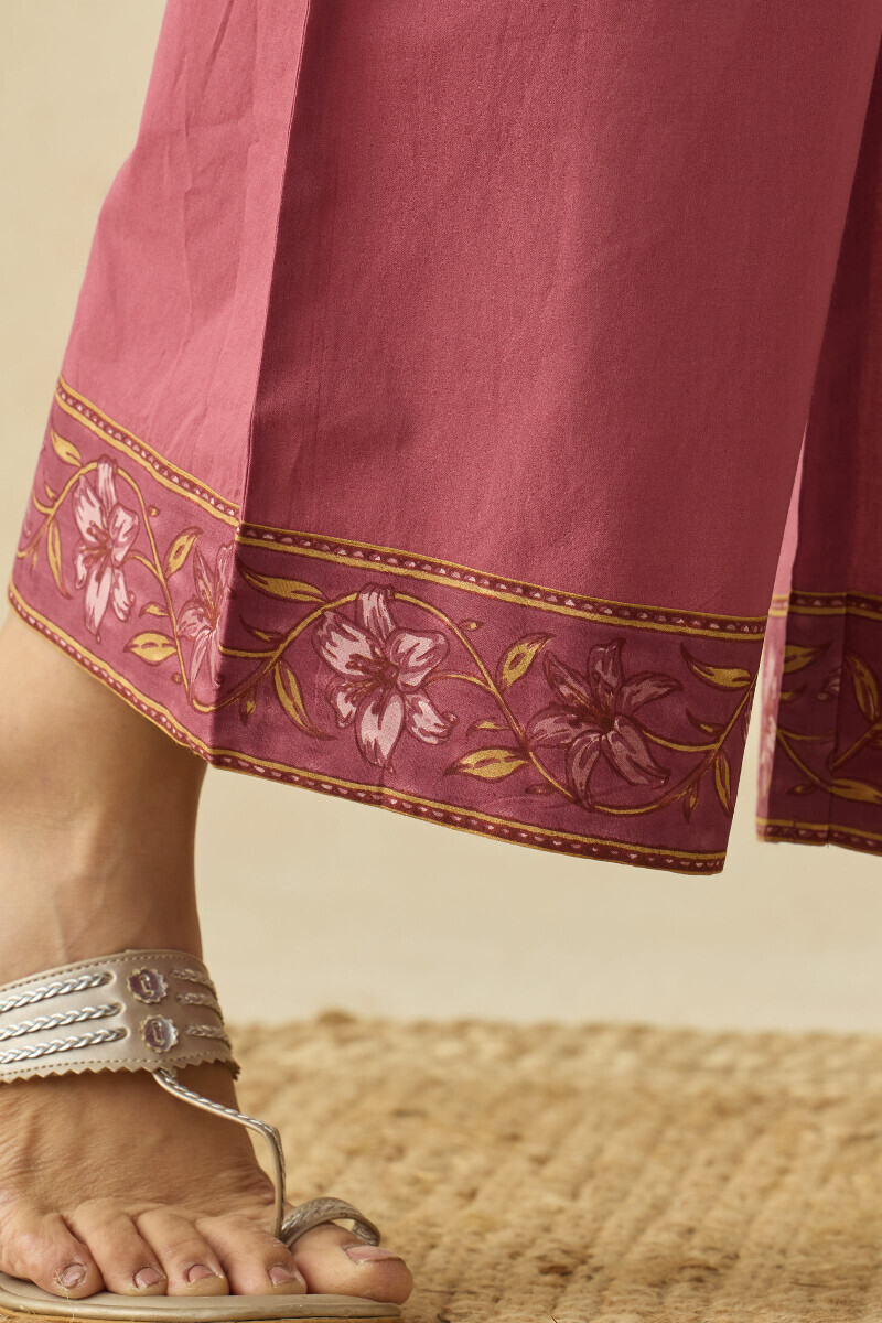 Mauve Handcrafted Cotton Farsi