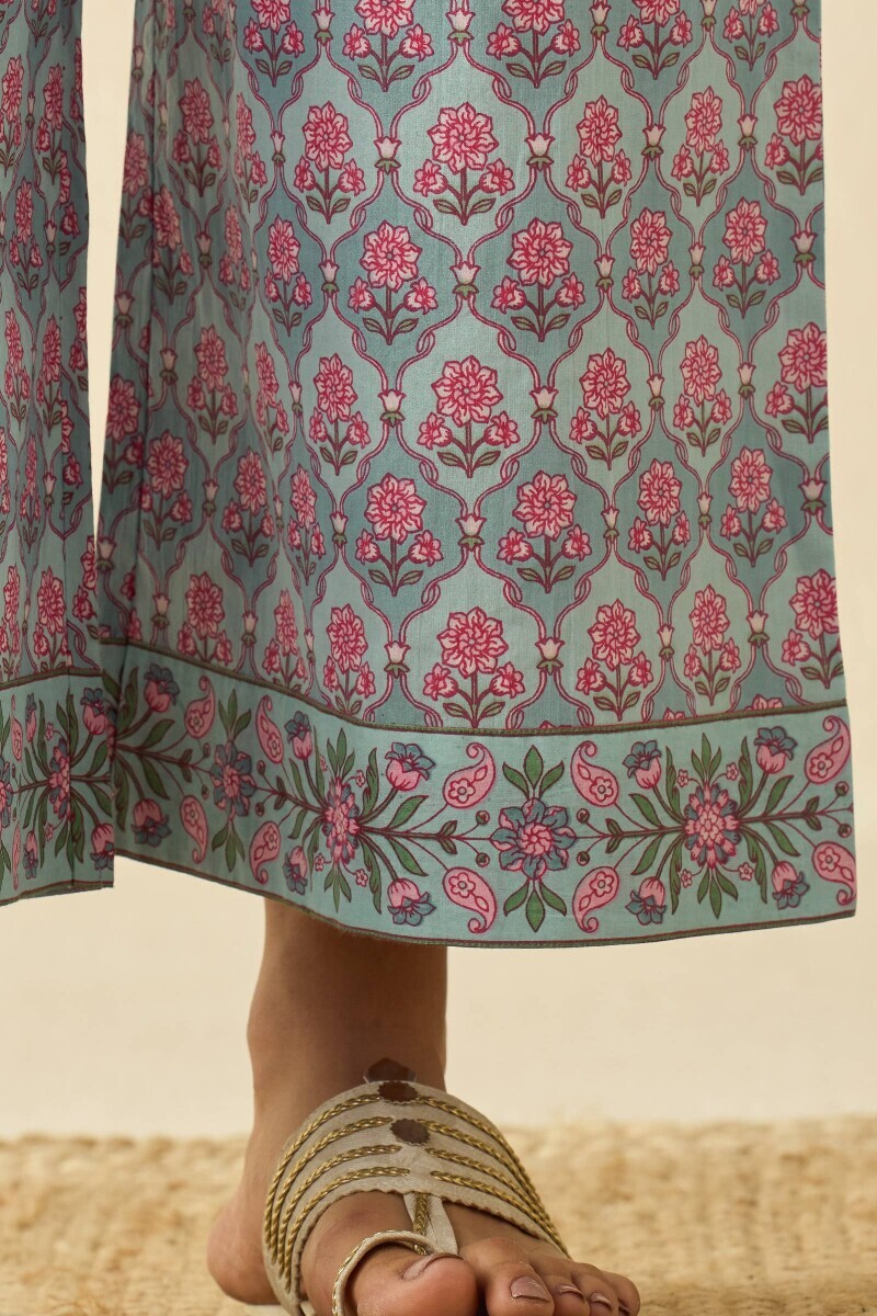Blue Hand Printed Cotton Farsi