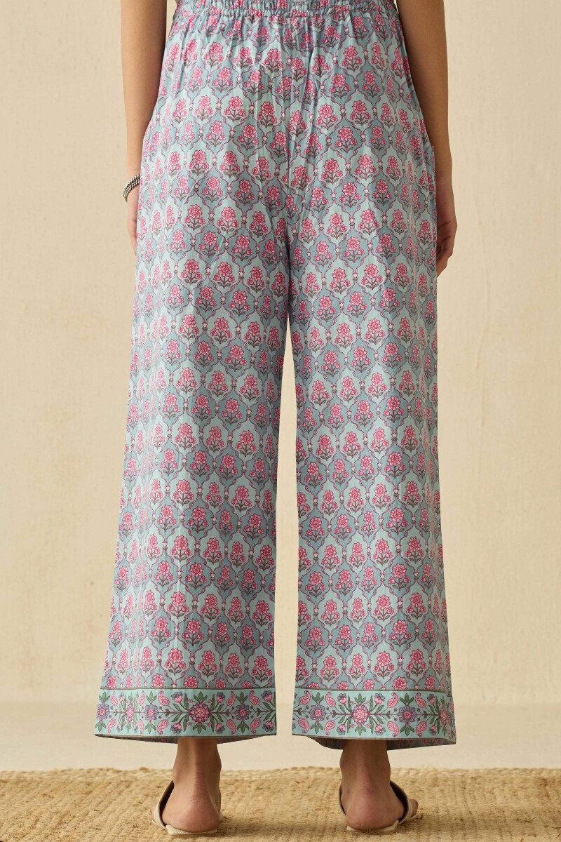Blue Hand Printed Cotton Farsi