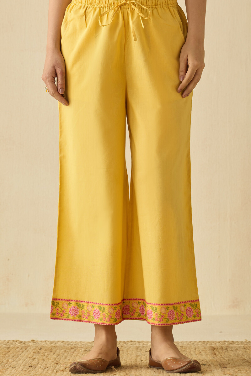 Yellow Handcrafted Cotton Farsi