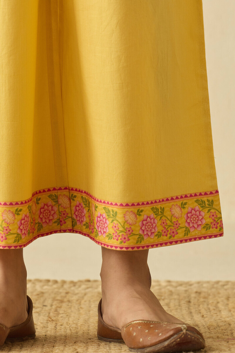 Yellow Handcrafted Cotton Farsi