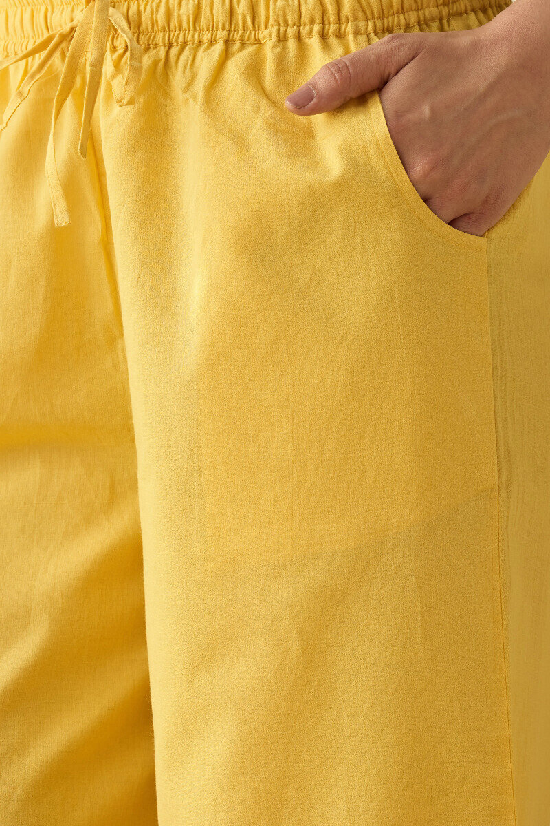 Yellow Handcrafted Cotton Farsi