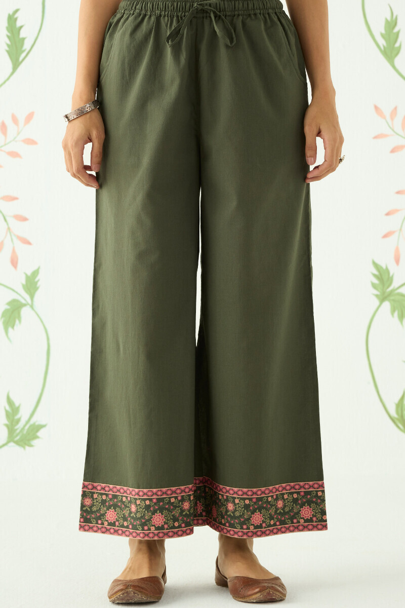 Green Handcrafted Cotton Farsi