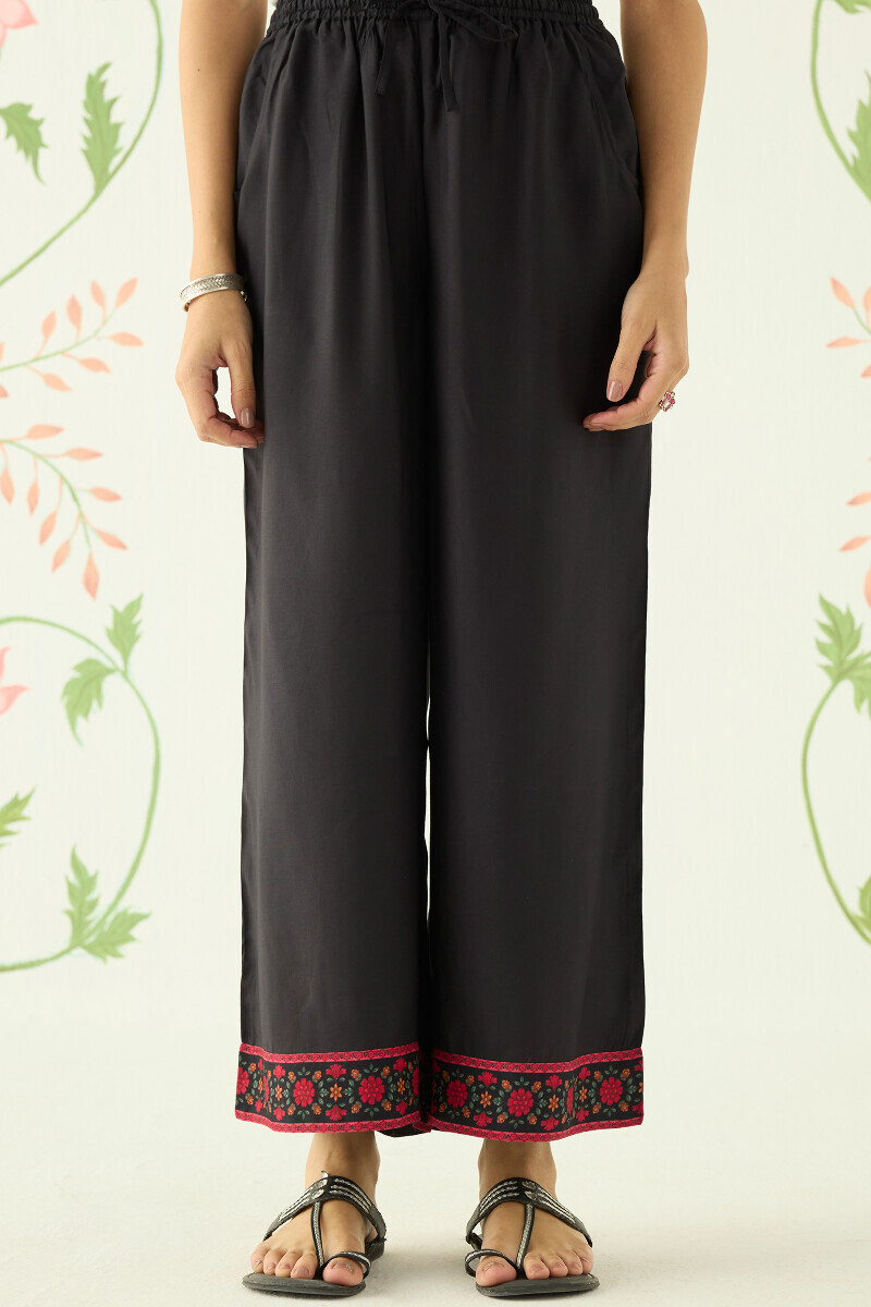 Black Handcrafted Viscose Farsi