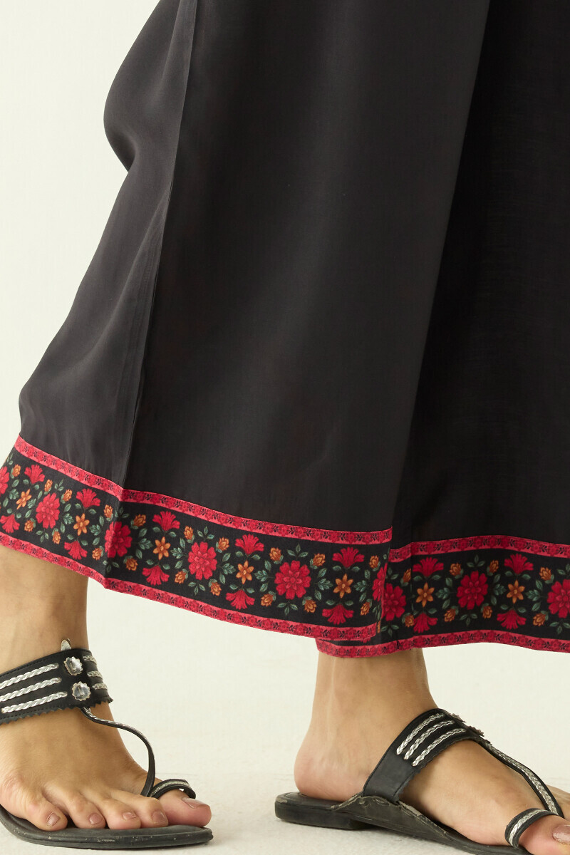 Black Handcrafted Viscose Farsi