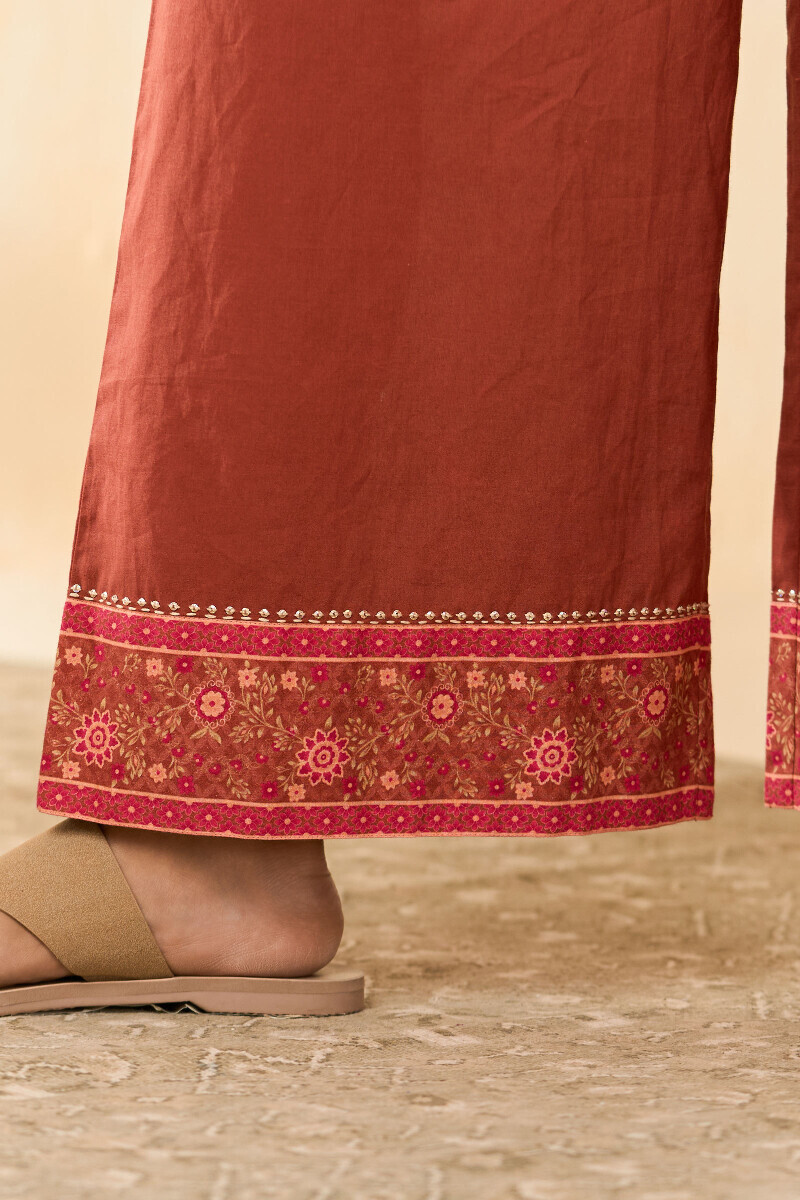Brown Handcrafted Cotton Farsi