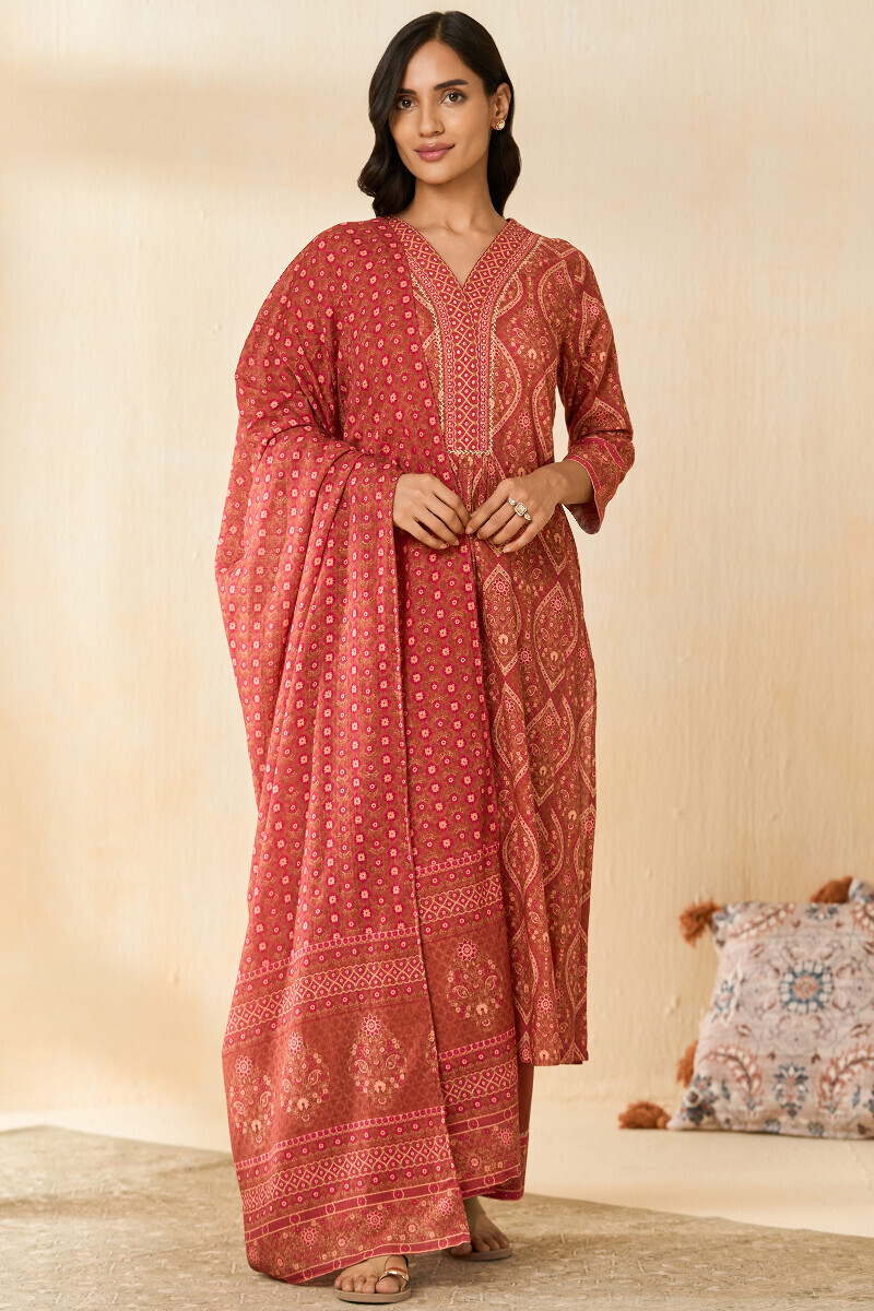 Brown Handcrafted Cotton Farsi