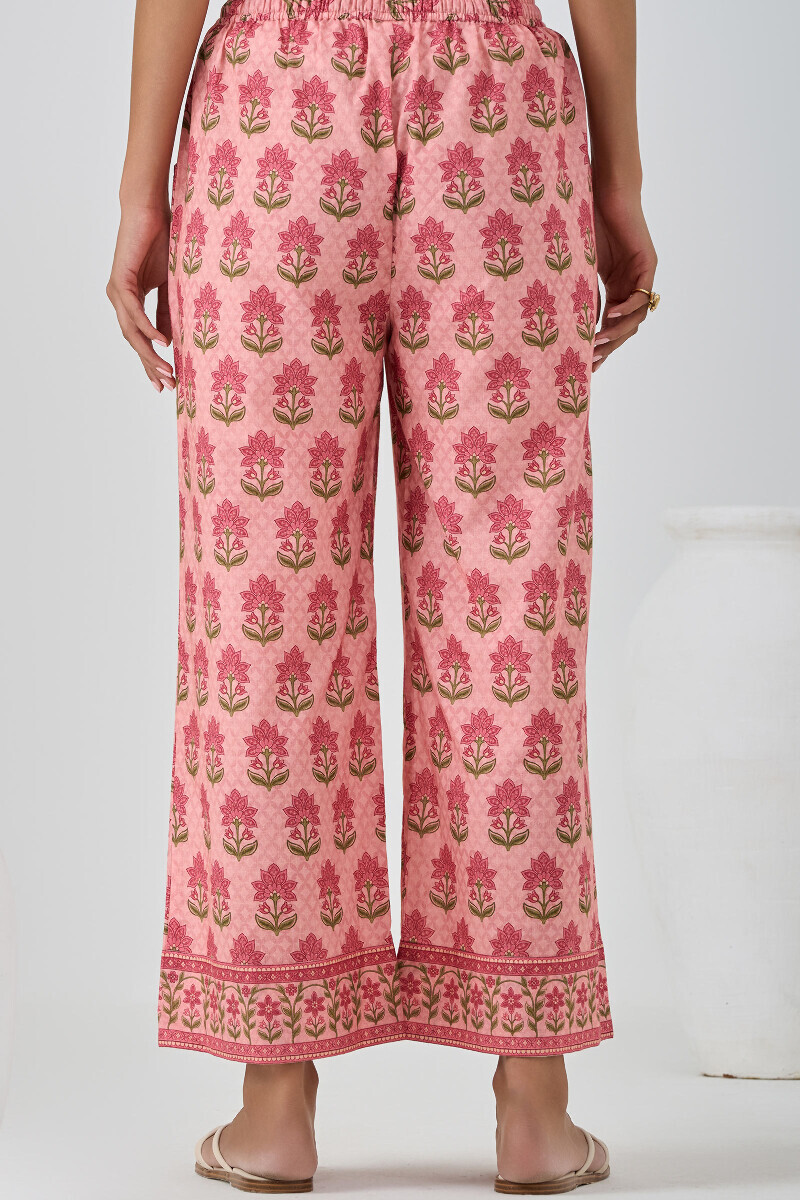 Peach Printed Cotton Farsi