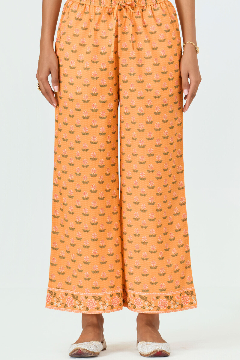 Yellow Printed Cotton Farsi