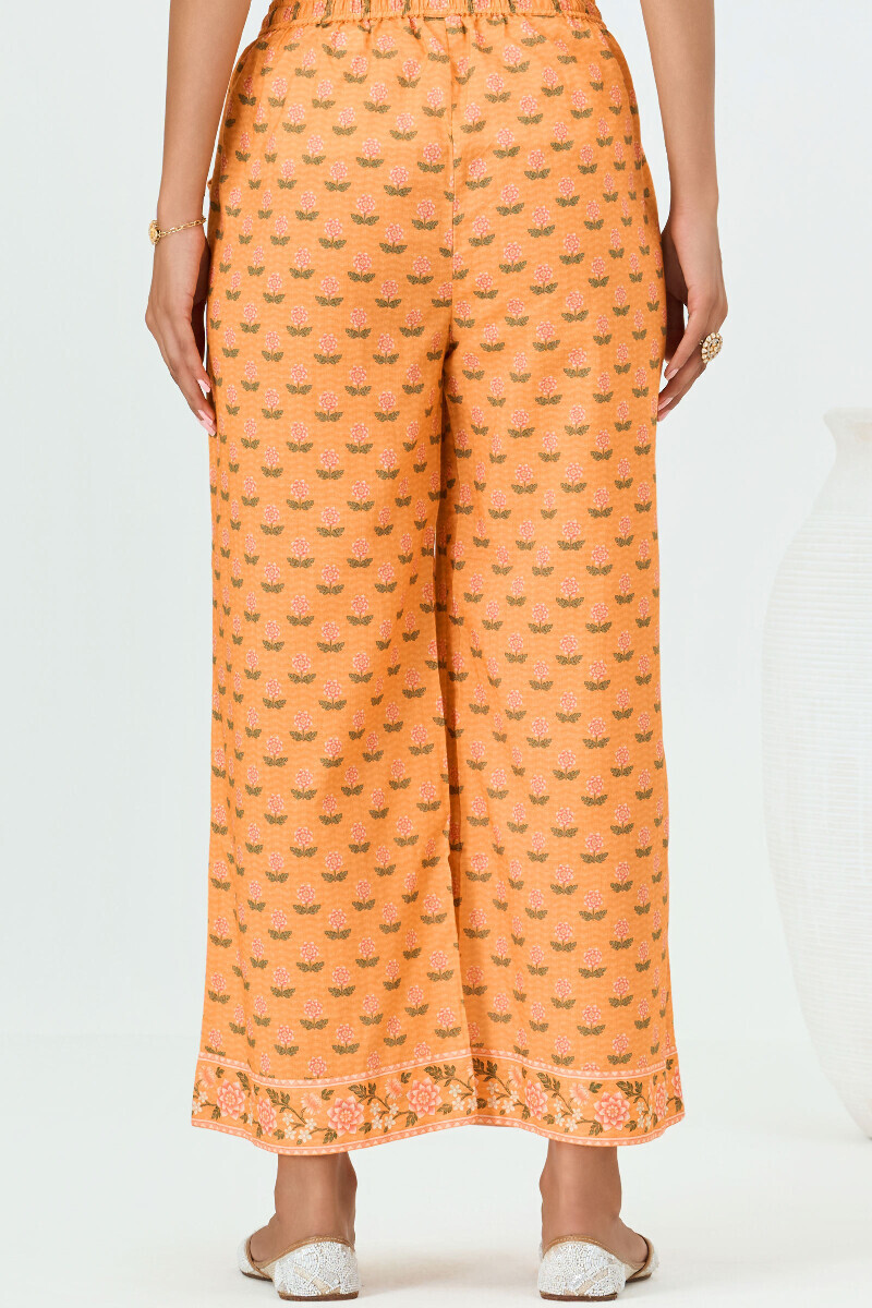 Yellow Printed Cotton Farsi