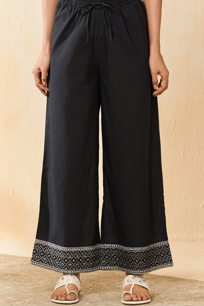 Black Handcrafted Cotton Farsi