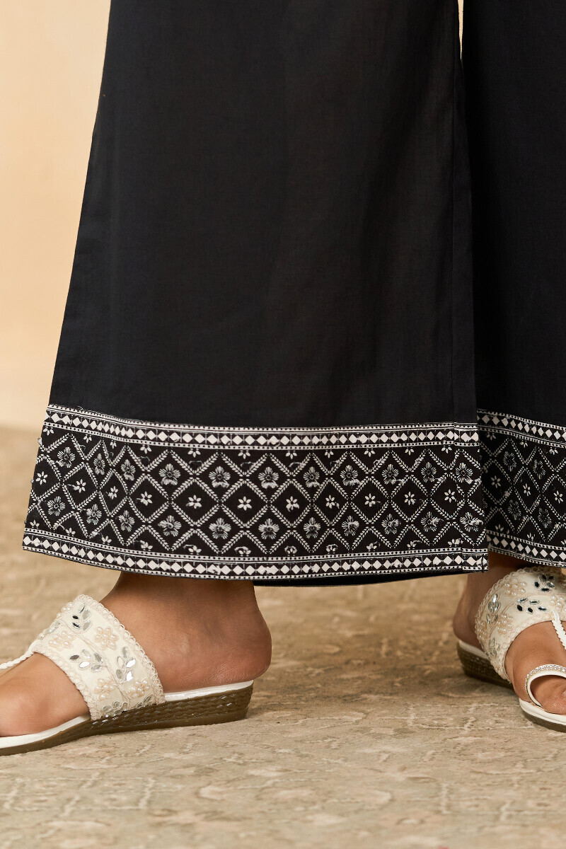 Black Handcrafted Cotton Farsi