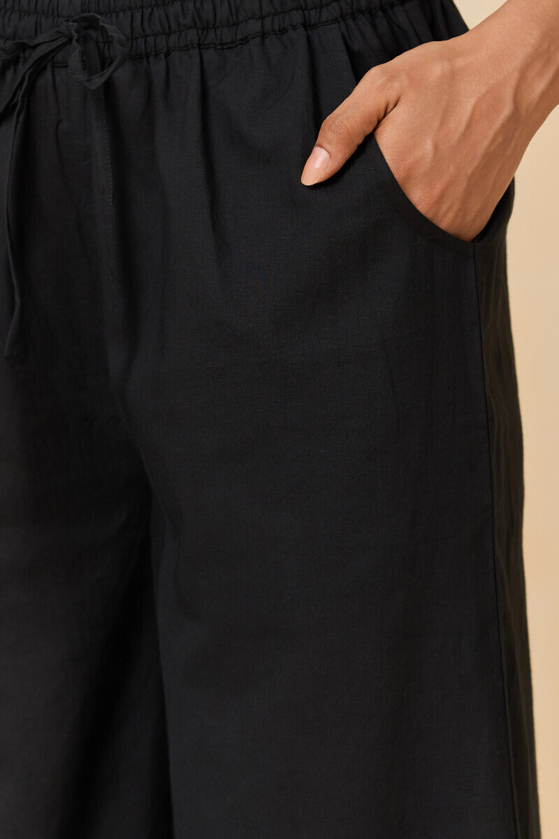 Black Handcrafted Cotton Farsi