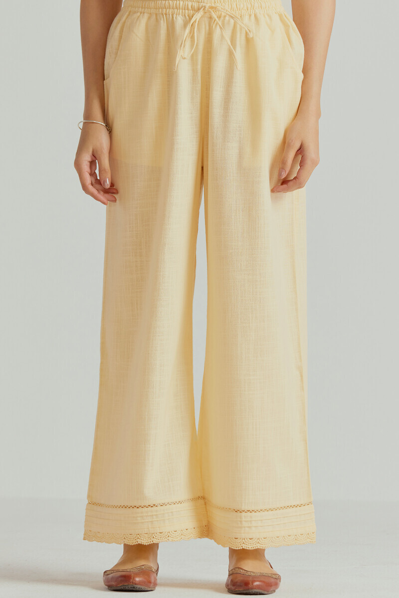 Cream Handcrafted Gauze Slub Farsi