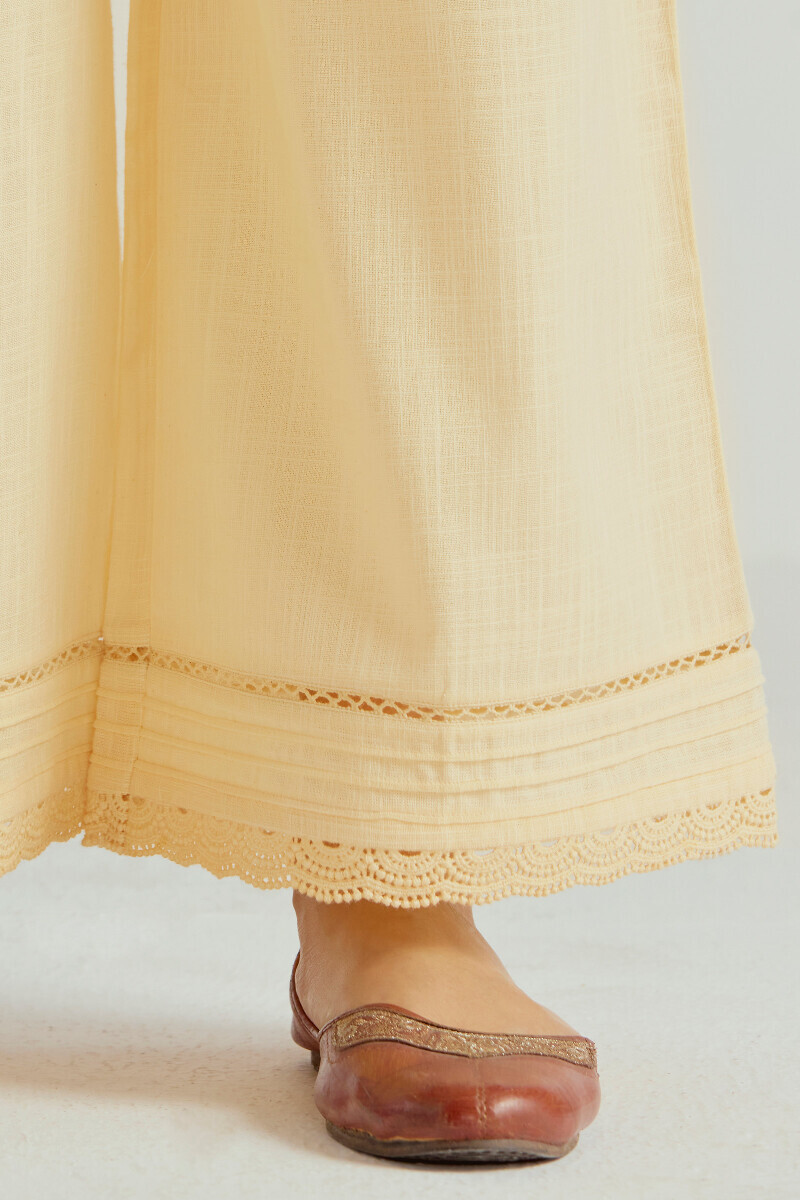 Cream Handcrafted Gauze Slub Farsi